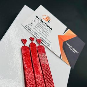 Pinzas para extensión de pestañas con diseño de corazón, aplicador de pestañas de acero inoxidable 45 90 grados con logotipo privado, pinzas para pestañas sostenibles - Product Image 4
