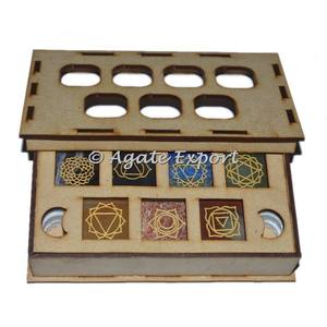 Lots en Gros de Pierres Roulées d'Agate Écologiques 7 Chakras pour la Guérison, Coffrets Cadeaux de Pierres Semi-Précieuses pour la Méditation et l'Artisanat - Product Image 6