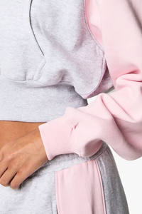 Sudadera con capucha de mujer con cremallera y Panel de contraste de alta calidad, sudadera cálida Flecce antiarrugas transpirable para gimnasio y ropa de calle, sudaderas con capucha para mujer - Product Image 5