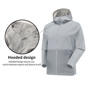 Veste à capuche unisexe en gros, coupe-vent, 100% polyester, polaire, imperméable, coupe-vent, hiver, logo avant - Product Image 2