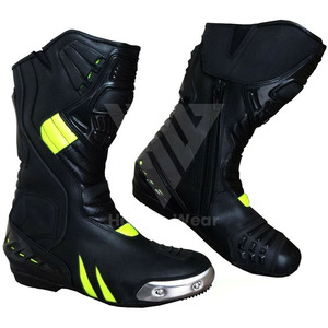 Customized Logo Embroidery/Printing Men's Sportswear Motorbike Shoes Hot Selling New Motorcycle Comfortable Biker Leather <b>Boots</b> - Product Image 4