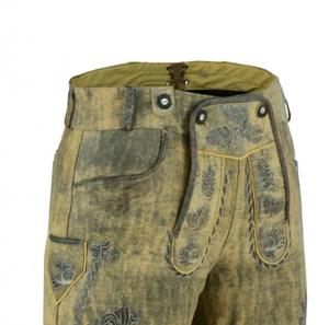 Pantalones cortos de cuero auténtico de gamuza de cabra Lederhosen bávaro para hombre personalizados 2025, características transpirables de secado rápido, bolsillos sólidos tejidos - Product Image 5
