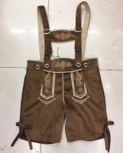 Ecoparty Unisex bávaro niños uniforme Casual Oktoberfest traje Lederhosen pantalones cortos camisa bordado sombrero medio cuero Pakistán - Product Image 5