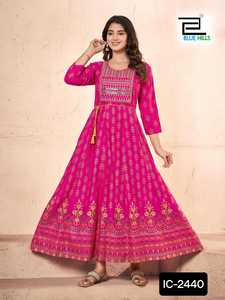 Indian Trendy New Designer Heavy Georgette Digital Print and Embroidery Work with Plus Size Available for Women Wedding Wear - Product Image 6