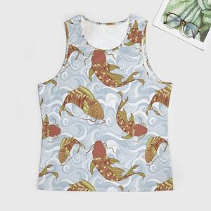 Camisetas sin mangas personalizables para hombre, estilo japonés asiático con diseño de pez, para entrenamiento, gimnasio y fitness - Product Image 2