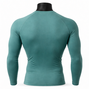 Camiseta de Compresión de Manga Larga Personalizada para Hombre, con Estampado de Rayos, de Secado Rápido, para Gimnasio, Fitness, Protección contra Rozaduras, Ropa Deportiva de Alto Rendimiento, OEM ODM - Product Image 2