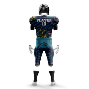 2025 uniforme de fútbol americano juvenil transpirable 100% poliéster manga corta conjuntos de uniformes de talla grande - Product Image 3