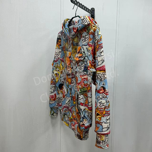 เสื้อฮู้ดผู้ชายทรงหลวมใส่100% ทรงบ็อกซี่พิมพ์ลายมีซิปโลโก้ออกแบบได้ตามต้องการ - Product Image 4