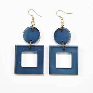 Resin <b>Earrings</b> with Adjustable Hook Comfortable Fit - Product Image 2
