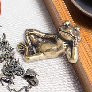 आराम से शांत मकसद पीतल की सोने की मेंढक मूर्तिकला और घर और बगीचे के लिए ठोस मेंढक आंकड़ा - Product Image 3