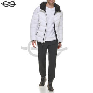 Abrigo de invierno para hombre, chaqueta elástica acolchada con capucha de Sherpa para un clima frío cálido y cómodo - Product Image 6