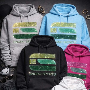 Sweat à capuche en coton 100% de qualité supérieure, vente en gros, strass, streetwear, mode américaine, sweats à capuche haut de gamme, style scintillant, sweats à capuche personnalisés de marque - Product Image 6