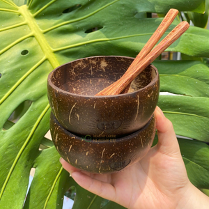 Venta al por mayor de cuencos de cáscara de coco natural con cuchara logotipo personalizado y embalaje al por menor por Eco2go Vietnam - Product Image 3