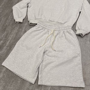 Tissu tricoté solide vêtements de sport été course Slim Fit Fitness entraînement ensemble court professionnel meilleure qualité ensemble court - Product Image 5