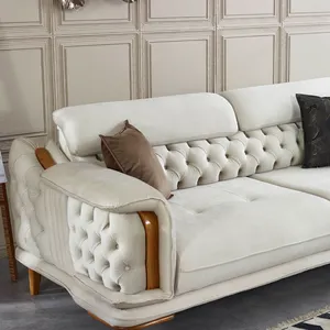 Sofa Chesterfield Luxury Button Tufted Movable Backrest Low Space Saving Sofa for Living Room Leather Velvet all materials Berfa