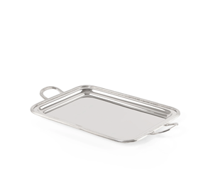 Premium Quality Aluminium Metal Handicraft Wedding Serving Decorative <b>Tray</b> Smooth Texture Durable Handle Design for Banquets - Product Image 1