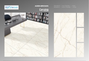 Carreaux vitrifiés brillants à sculpture sans fin 60x120cm & 600x1200mm Finition brillante supérieure Sols et murs élégants Exportation disponible - Product Image 4