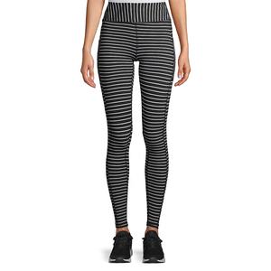 Mallas totalmente sublimadas para mujer, pantalones de yoga de entrenamiento de cintura alta, mallas estampadas a rayas - Product Image 1