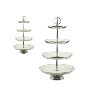 Top Selling 2024 Tiered <b>Wedding</b> Dessert Stand Best Quality Quadruple Layer Round Shape <b>Cake</b> Display Stand - Product Image 2