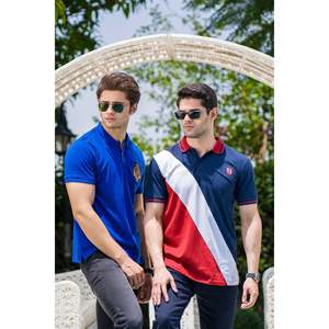 <span class=keywords><strong>HAKAN</strong></span> T-shirt Estiva 100% Poliestere Ricamata Scura Lavorata a Maglia per Polo con Motivo Solido Traspirante Eco-Friendly Taglie XL e 4XL - Product Image 4