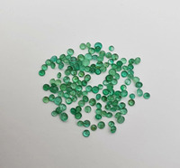 Lot de pierres précieuses émeraude zambienne naturelle certifiées IGI, taille ronde de 2 à 5 mm, pierres vertes en vrac pour la fabrication de bijoux