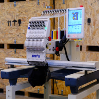 Machine à broder à tête unique JCS-1201 500*800mm pour casquettes et t-shirts, prix d'usine, haute vitesse, 12/15 aiguilles