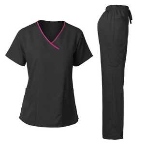 Venta caliente de manga corta Clínica Scrub Sets Uniformes de Enfermería Médica para enfermeras y médicos Pantalones superiores de lona con uniformes - Product Image 2