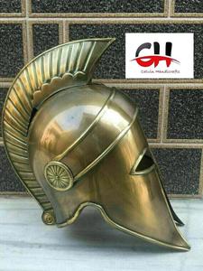 Casque médiéval avec panache grec corinthien armure chevalier spartiate Cosplay casque par Calvin Handicraft - Product Image 5
