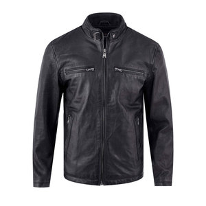 Chaqueta de cuero duradera ligera para hombre Chaqueta de cuero de alta calidad Chaquetas de hombre con logotipo personalizado - Product Image 1
