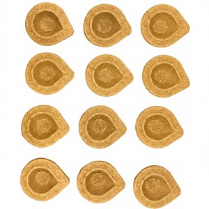 Diya de Madera Ecológica, Deepak de 3 Pulgadas, Diseños Hechos a Mano, Paquete de 12 Piezas, Natural, para Pooja, Diwali, Rituales Religiosos - Product Image 2