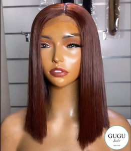 Pelucas de cabello humano liso para mujeres negras, mechones de cabello 613 virgen con cierre, pelo corto - Product Image 2
