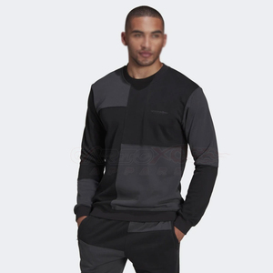 Estilo Casual de los hombres de talla grande suelta ajuste francés Terry hombres sudaderas raglán de manga larga de longitud regular impresión de pantalla personalizada - Product Image 2