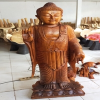 Bali sculpture en bois décor rustique pays prière Boho perles grand décor mural suspendu perles de ferme 58 pouces guirlande de perles en bois avec Ta
