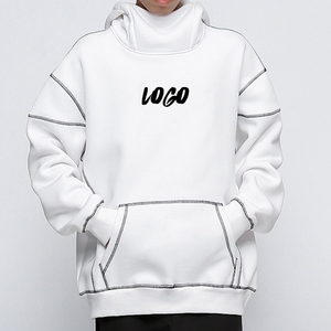 Sudadera con Capucha de Algodón de Alta Calidad, Costura Inversa de Lujo, Talla Grande, Personalizada para Hombre, con Cuello Alto, 480 Gsm - Product Image 2