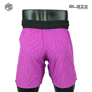 Haute qualité MMA Shorts de sport pour hommes tendance Spandex Gym porter des quantité minimale de commande basses taille moyenne motif décoration tissu extensible en gros - Product Image 4