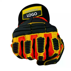 Vente chaude XL Premium Qualité En Cuir Synthétique Gants Mécaniques Anti-Choc Impact Sécurité Gants De Travail Doublure En Nylon Raisonnable - Product Image 5