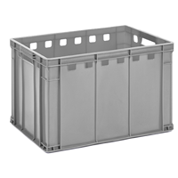 DPK22 Caisses fermées en plastique durables et pratiques, assiettes et bols 40x60x40cm, usage industriel, qualité alimentaire, fabriqué en Turquie