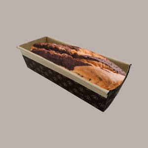 Molde Rectangular Desechable para Bizcochos de 700g, Color Marrón Oscuro, 230x80x6 mm, Juego de 10 Piezas de Herramientas para Hornear y Repostería - Product Image 2