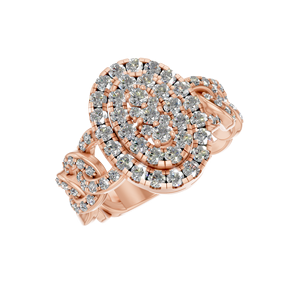 Anillo de Compromiso y Boda de Circonita Cúbica con Diseño Ovalado y Grueso Personalizado, Joyería Fina con Certificado IGI, Hecho a Mano en India, Regalo para Fiesta - Product Image 5