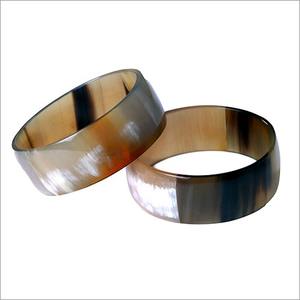 Horn Cuff <b>Bracelet</b> Natural Horn Color Buffalo Horn Bangle with beaded Agate Design Stylish Animal Style - Product Image 6