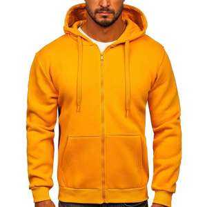 Sweat à capuche zippé Style Hip Hop pour hommes femmes motif imprimé décontracté hiver 100% coton Street Wear teint uni avec prix en vente - Product Image 1