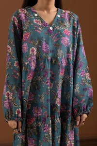 Robe de soirée d'été pour femmes vacances rayonne motif floral haute qualité couleur personnalisée toutes les tailles disponibles droits d'importation en gros - Product Image 3