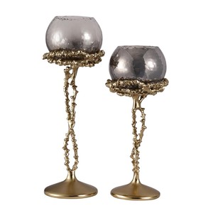 Venta caliente Portavelas de latón Decoración DE BODA dorada Juego de faroles con cuentas al precio más barato en Navidad DE LA India - Product Image 3