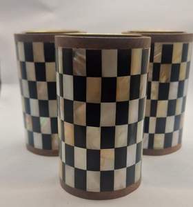 แม่ของไข่มุกฝังไม้ชาตกแต่งบ้านเทียนที่มีแม่ของไข่มุกที่สง่างามสำหรับให้แสงสว่างในพื้นที่ของคุณ - Product Image 2