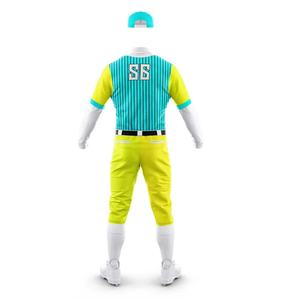 Vente en gros de maillots de baseball personnalisés pour jeunes vêtements de sport respirants Offre Spéciale impression par sublimation chemises de baseball dépouillées avec pantalon - Product Image 3