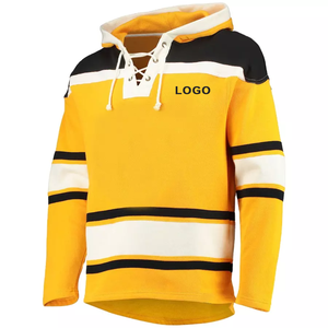 Sudadera con Capucha de Hockey sobre Hielo Personalizada OEM para Adultos |   Jersey de Hockey con Cuello de Encaje, Transferencia de Calor, 100% Poliéster, Absorbe la Humedad - Product Image 4
