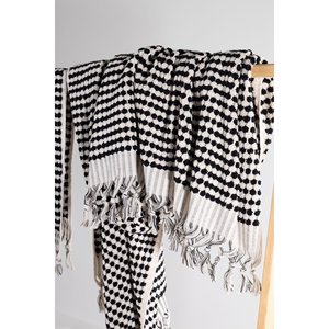100% Cotton Loom Woven Fluffy <b>Bath</b> <b>Towel</b> <b>Set</b> Black Color - Product Image 2