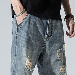 100% Cotton <b>Top</b> Manufacturer Men <b>Distressed</b> Shorts In Solid Color Hot Sale Latest Price Newest Style Men <b>Distressed</b> Shorts - Product Image 6
