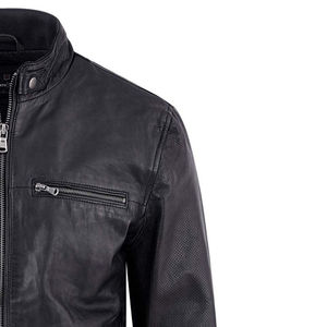 Chaqueta de piel de oveja auténtica personalizada al por mayor, ropa de moda masculina de alta calidad, abrigo de invierno de manga larga con revestimiento - Product Image 4