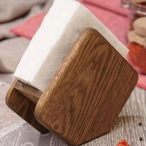 Porte-papier de soie de style classique en bois écologique fait à la main pour la maison, l'hôtel, le bureau-Récipient de stockage de serviettes de salon - Product Image 1